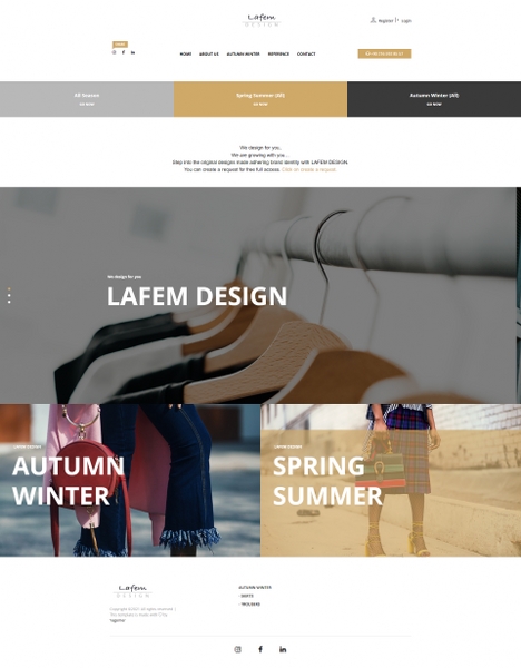 Lafem Design Office Web Sitesinin Anasayfa Tasarımı